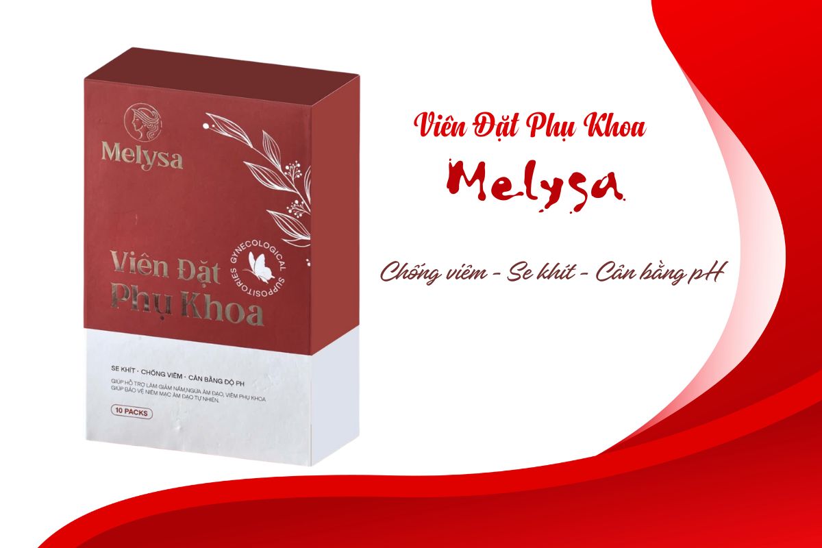 Viên Đặt Phụ Khoa Melysa - Chóng viêm, se khít, cân bằng pH