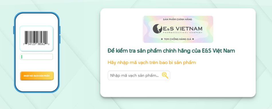 Tra cứu sản phẩm chính hãng của E&S Việt Nam